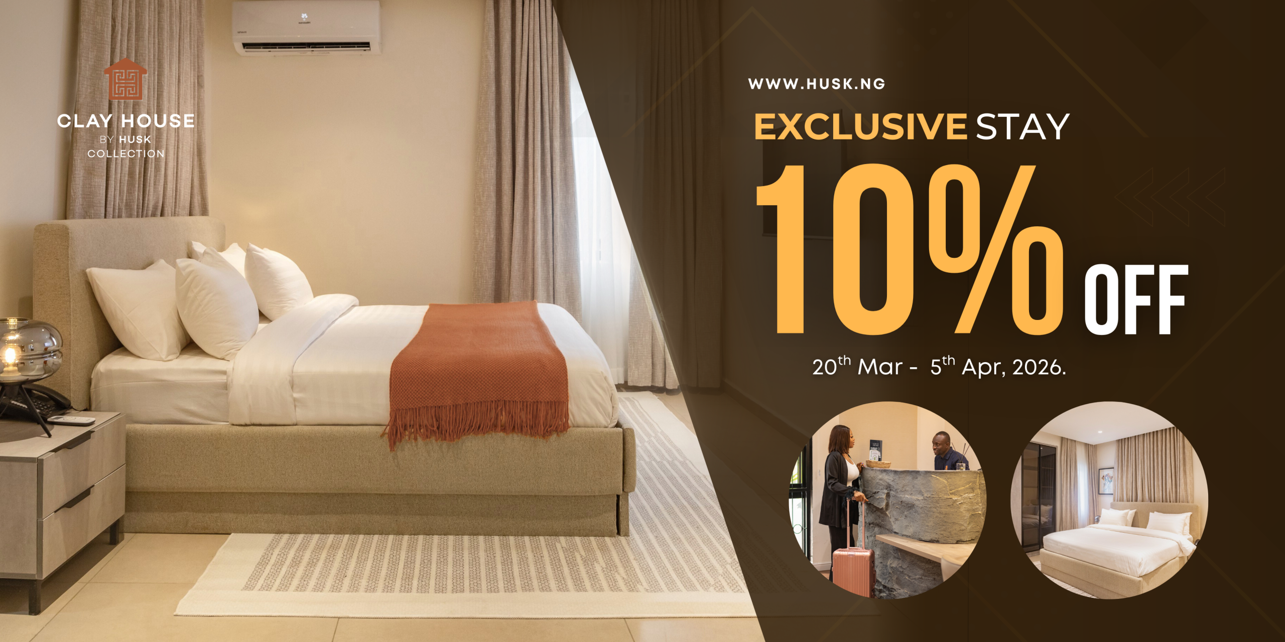 Stay more husk 10% discount