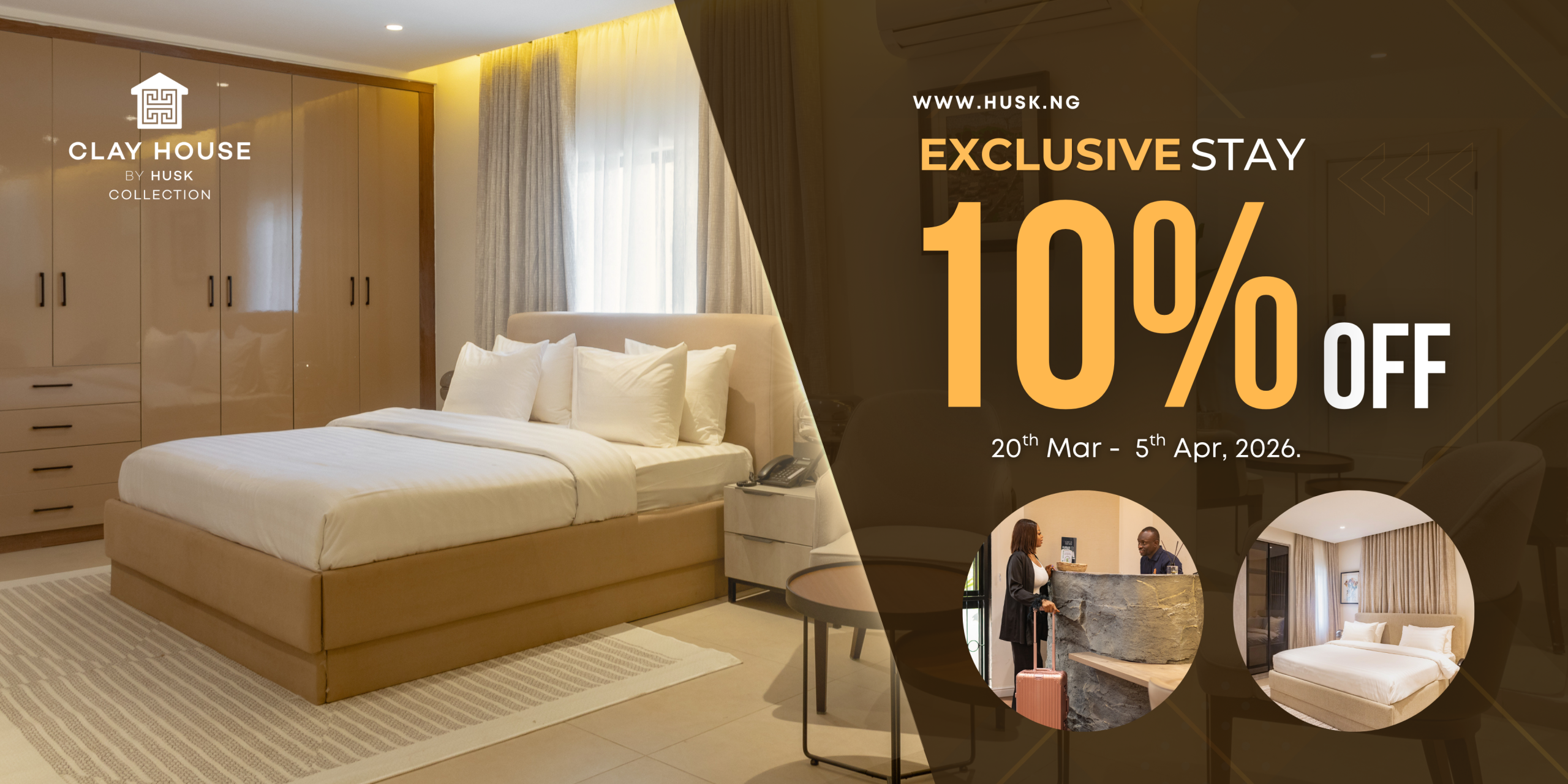 Stay more husk 10% discount